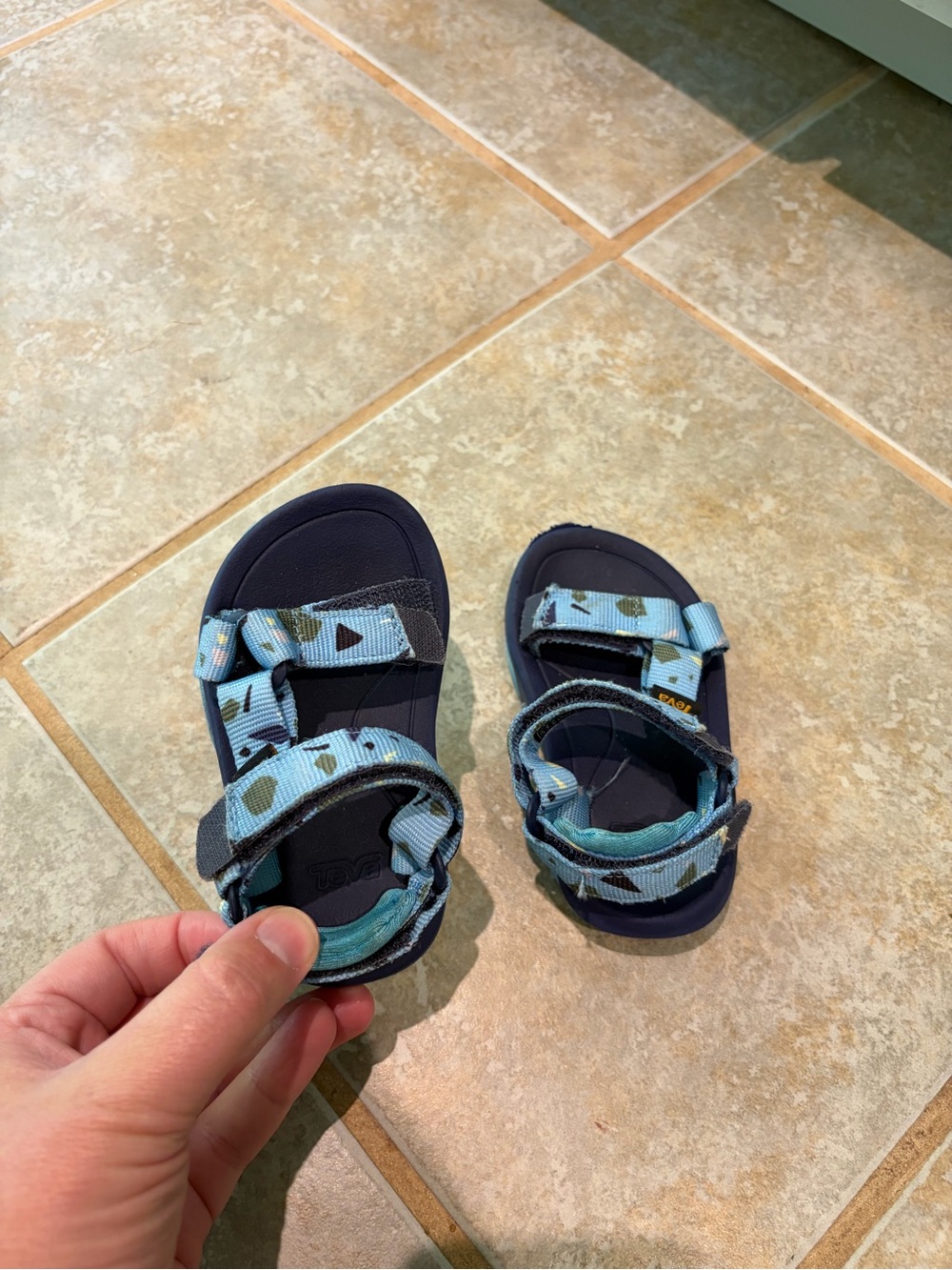 Teva Kids Light Blue Patterned Strap Sandals